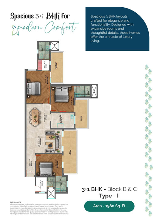3+1-Bhk-1980-Sq.-Ft-Block-BC-Type-II